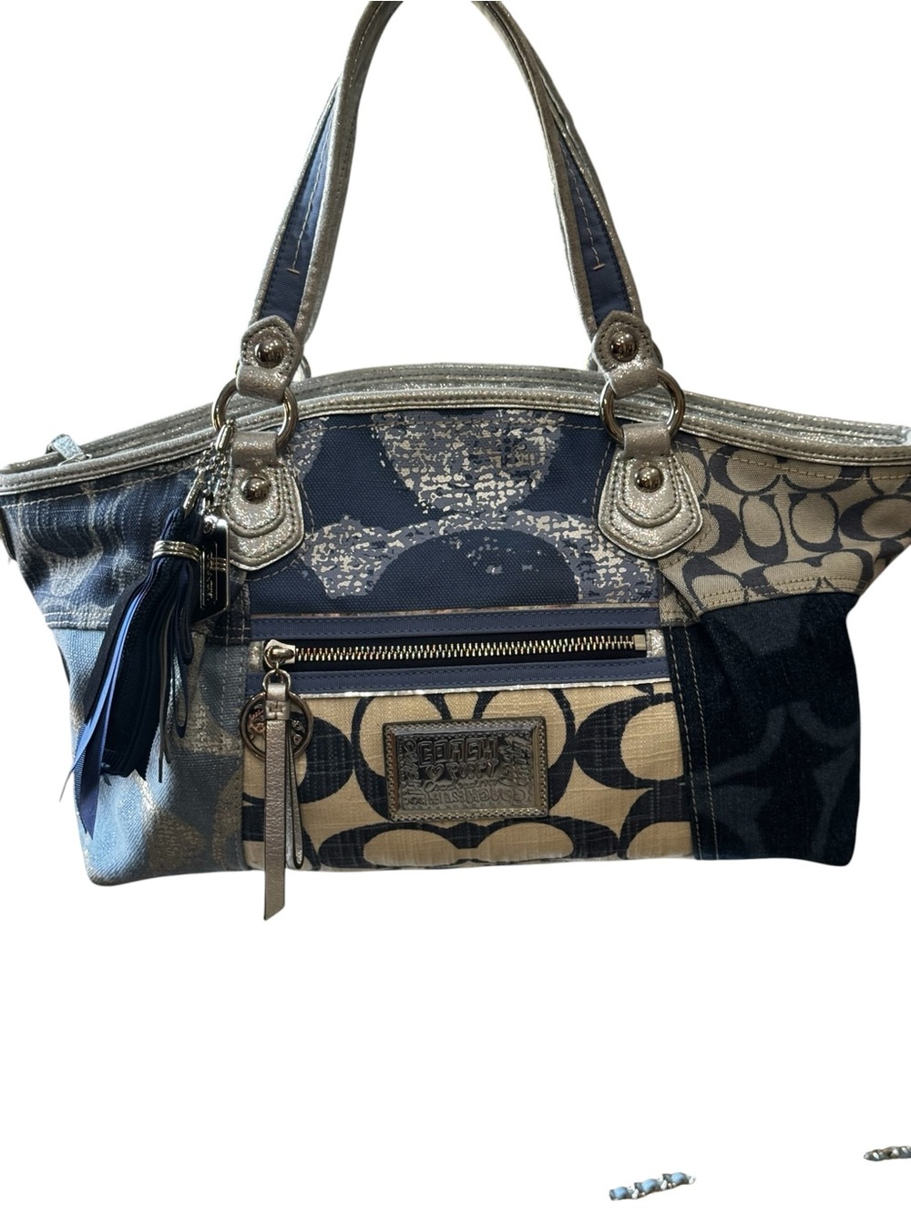Coach Poppy Denim Patchwork
Rocker Satchel 16732 - Picture 2 of 13